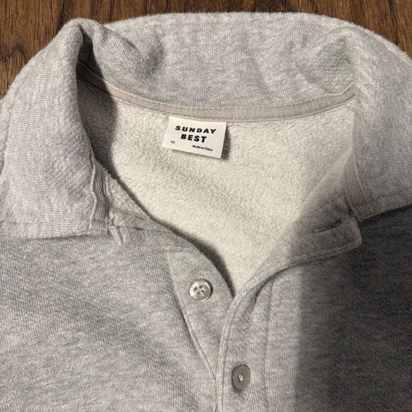 Sunday Best Grey Cropped Sweatshirt - Picture 2 of 5